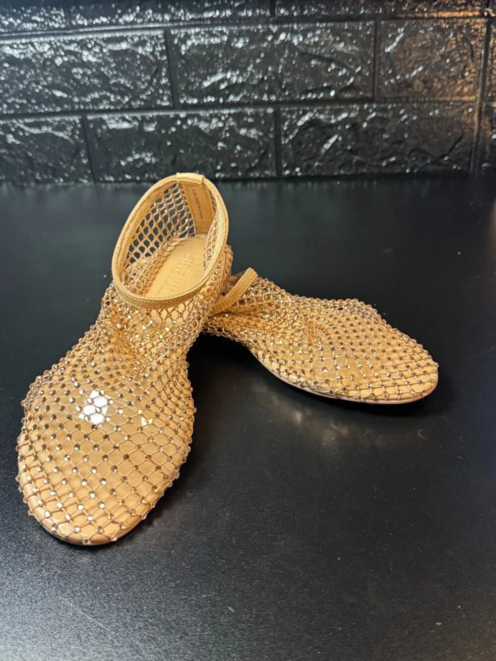 Steve Madden Mino Mesh Rhinestone Flats | Crystal Ballet Flats